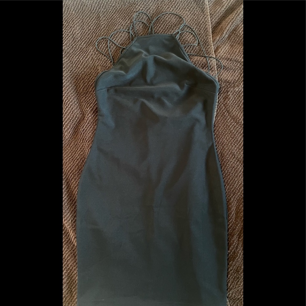 Rare London Strappy Black Dress Soze 6